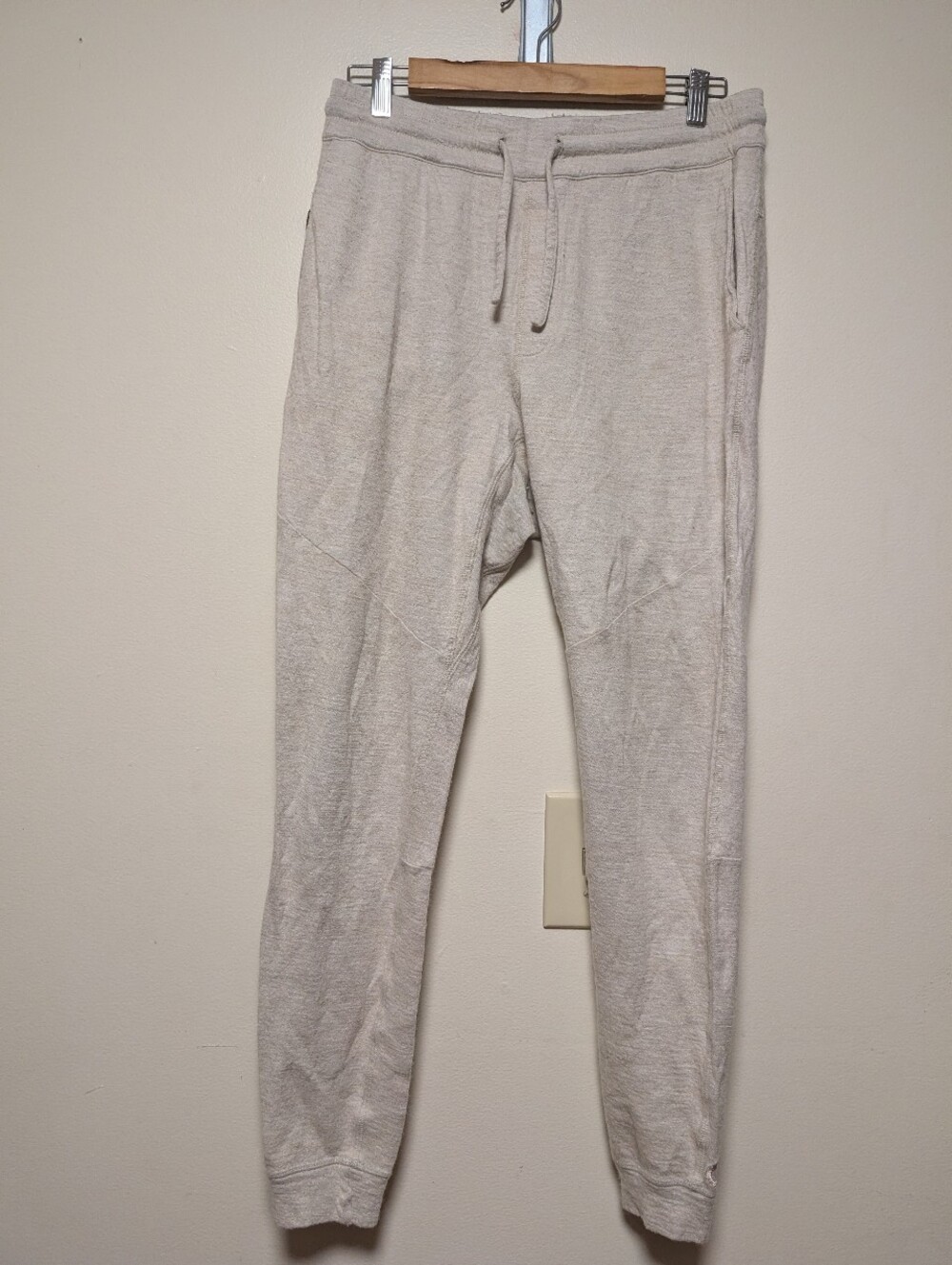 PAKA Breathe Baby Alpaca Tencel Jogger Pants Oatmeal Men’s M Peru